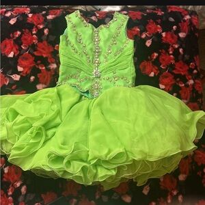 Lime green pageant dress